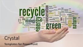  Presentation with eco friendly environment - PPT theme enhanced with recycle earth clean alternative protection background and a coral colored foreground