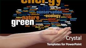  Presentation with eco friendly energy - Audience pleasing theme consisting of recycle earth clean alternative protection backdrop and a tawny brown colored foreground