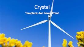  Presentation with recycle - Amazing PPT layouts having recycle energy - windmill farm backdrop and a dark gray colored foreground