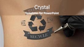  Presentation with environment - PPT theme with recycle for a better environment background and a  colored foreground