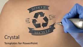  Presentation with recycle - Cool new presentation theme with recycle for a better environment backdrop and a  colored foreground