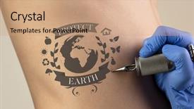  Presentation with recycle - Amazing PPT theme having recycle for a better environment backdrop and a coral colored foreground