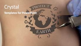  Presentation with recycle - Presentation design with recycle for a better environment background and a coral colored foreground