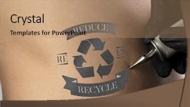  Presentation with recycle - Amazing PPT theme having recycle for a better environment backdrop and a coral colored foreground