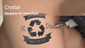  Presentation with recycle - PPT theme enhanced with recycle for a better environment background and a coral colored foreground