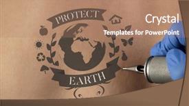  Presentation with recycle - PPT theme with recycle for a better environment background and a coral colored foreground