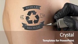  Presentation with recycle - Presentation theme enhanced with recycle for a better environment background and a tawny brown colored foreground