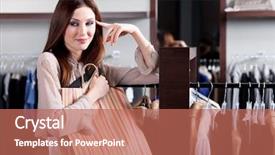  Presentation with paper - Slides consisting of recycle lean - satisfied with purchases woman carries background and a  colored foreground