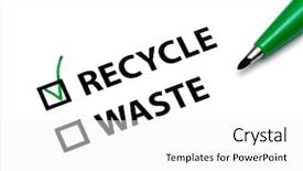  Presentation with recycle - Presentation theme enhanced with recycle or waste background and a white colored foreground