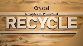  Presentation with wooden building blocks - Amazing slide set having recycle word made with building backdrop and a yellow colored foreground