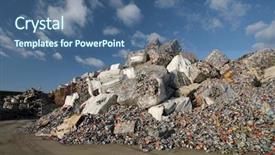  Presentation with recycle - Beautiful slide deck featuring recycle yard backdrop and a  colored foreground