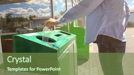  Presentation with plastic bottle - Colorful PPT layouts enhanced with recycled bottles - woman throwing plastic bottle backdrop and a tawny brown colored foreground