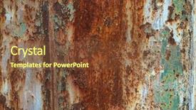  Presentation with 3d printer metal - Slides having recycled concrete - background of rust on metal background and a tawny brown colored foreground