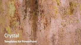  Presentation with metal - Slide deck consisting of recycled concrete - background of rust on metal background and a coral colored foreground