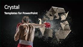  Presentation with challenge - Slide deck enhanced with recycled concrete - strong enough to challenge it background and a  colored foreground