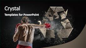  Presentation with challenge - Amazing slide set having recycled concrete - strong enough to challenge it backdrop and a  colored foreground