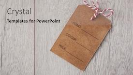  Presentation with craft - Slide deck enhanced with recycled-craft-paper-tag background and a light gray colored foreground