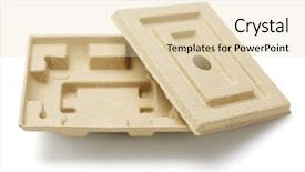  Presentation with pulp paper - Slides consisting of recycled paper pulp protective packaging background and a lemonade colored foreground