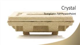  Presentation with pulp paper - Beautiful presentation theme featuring recycled paper pulp protective packaging backdrop and a  colored foreground