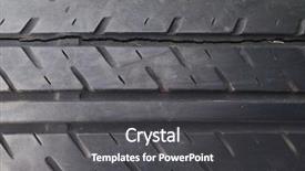  Presentation with tire - Theme with recycled tires - old tire tire tread background and a dark gray colored foreground