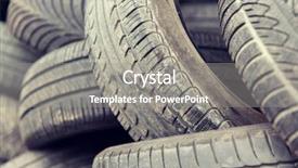  Presentation with maintenance - Presentation design featuring recycled tires - tire maintenance service and motor background and a gray colored foreground