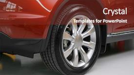  Presentation with steel audio - Slides enhanced with recycled tires - wheel with steel rim background and a tawny brown colored foreground