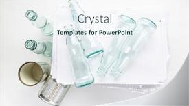  Presentation with metal recycling - Slide set featuring recycling-and-ecology-concept-sorting background and a  colored foreground