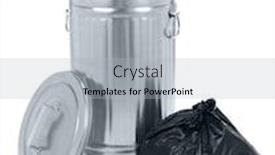  Presentation with recycling - Slides featuring recycling bin isolated on white background and a light gray colored foreground