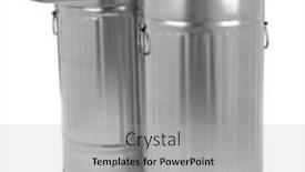  Presentation with recycling - PPT theme consisting of recycling bins isolated on white background and a light gray colored foreground