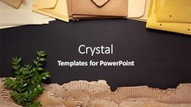  Presentation with recycling paper - Theme enhanced with recycling-concept-idea-and-waste background and a dark gray colored foreground