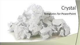  Presentation with recycling paper - Presentation theme featuring recycling concept with lots of waster paper background and a white colored foreground