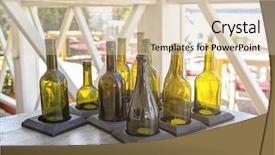  Presentation with candle - Slides featuring recycling furniture - many candle holders made background and a lemonade colored foreground