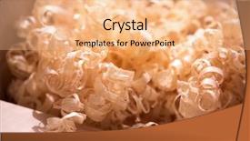  Presentation with box carton - Slide set having recycling furniture - wood shavings in a carton background and a coral colored foreground