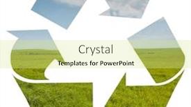  Presentation with clean air - PPT layouts with recycling-logo-isolated-on-white background and a yellow colored foreground