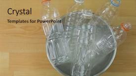  Presentation with clear water - Beautiful slide deck featuring recycling pet - emptied recyclable clear plastic mineral backdrop and a coral colored foreground