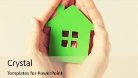  Presentation with recycling - Cool new slides with recycling pictures - closeup picture of woman hands backdrop and a  colored foreground