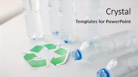  Presentation with plastic reuse - Cool new PPT theme with recycling reuse garbage disposal environment backdrop and a  colored foreground