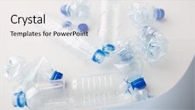  Presentation with water reuse - Presentation with recycling reuse garbage disposal environment background and a  colored foreground