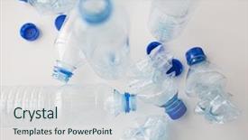  Presentation with water reuse - Presentation theme enhanced with recycling reuse garbage disposal environment background and a  colored foreground