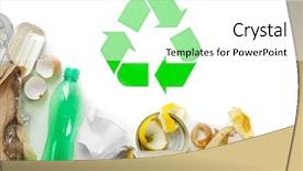  Presentation with recycling - Slides enhanced with recycling sign and garbage background and a white colored foreground