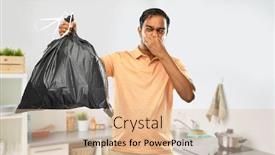  Presentation with sustainability - Colorful slide deck enhanced with recycling-sorting-and-sustainability-concept backdrop and a lemonade colored foreground