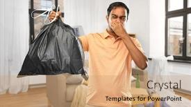  Presentation with sustainability - Beautiful slides featuring recycling-sorting-and-sustainability-concept backdrop and a coral colored foreground