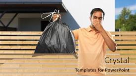  Presentation with sustainability - Amazing slides having recycling-sorting-and-sustainability-concept backdrop and a coral colored foreground