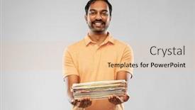  Presentation with sustainability - Presentation with recycling-waste-sorting-and-sustainability background and a coral colored foreground