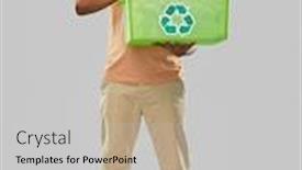  Presentation with plastic waste recycling - Colorful PPT theme enhanced with recycling-waste-sorting-and-sustainability backdrop and a light gray colored foreground