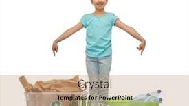  Presentation with metal recycling - PPT layouts enhanced with recycling-waste-sorting-and-sustainability background and a coral colored foreground