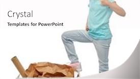  Presentation with plastic waste recycling - Beautiful slide deck featuring recycling-waste-sorting-and-sustainability backdrop and a white colored foreground