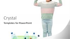  Presentation with plastic waste recycling - Cool new slide set with recycling-waste-sorting-and-sustainability backdrop and a white colored foreground