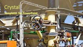  Presentation with water pumps - Colorful PPT theme enhanced with recycling-water-at-a-diamond backdrop and a violet colored foreground