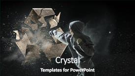  Presentation with boxer - Audience pleasing presentation design consisting of recyclled concrete - young boxer woman mixed media backdrop and a  colored foreground